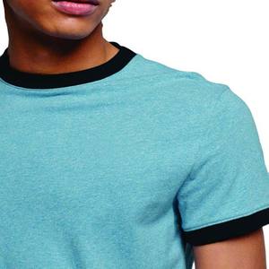 Etiqueta privada OEM Diseño de logotipo personalizado High Street Tallas grandes Hombres 100% Algodón Ringer Camisetas Manga corta Color sólido Secado rápido - Product Image 2