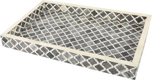 Nueva llegada Louis Bone Inlay Floral Pattern Bone Inlay Bandeja para servir para mesa de centro Encimera del fabricante indio SCI - Product Image 6
