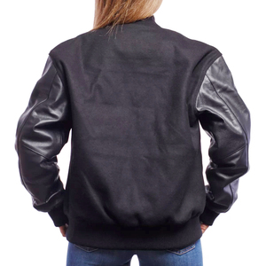 New Design <b>Pink</b> Style Winter Jackets for Women Varsity Jacket Inside Pocket Snap Button <b>Crop</b> <b>Top</b> Coats Bomber Jacket Women - Product Image 4