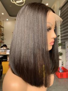 Transparent <b>Lace</b> <b>Wigs</b> Vietnamese Remy Hair Extension Straight Colored 300g - Product Image 3