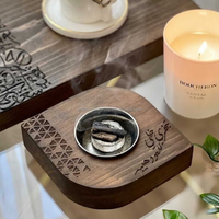 Brûleur d'encens arabe en bois au design étonnant avec parfum de lavande, support écologique pour la maison et la méditation, idéal pour les hôtels et les restaurants