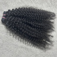 Extensions de cheveux humains brésiliens bouclés crépus 100% vierges Remy, lots de mèches bouclées couleur naturelle, double trame machine, sans nœuds