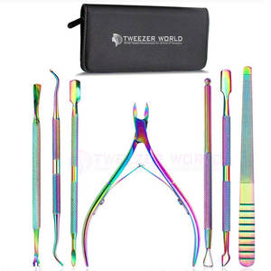 7 piezas de pinzas para cutículas y kit de corte Lima para uñas removedor de esmalte de uñas - Product Image 5