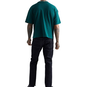 เสื้อยืดสเวตเตอร์พอดีตัวสำหรับผู้ชายเสื้อยืดออกกำลังจากฝรั่งเศสเสื้อยืดผ้าฝ้าย100% เสื้อยืดโอเวอร์ไซส์220กรัม - Product Image 2