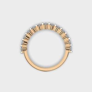 Bague de mariage demi-éternité en diamant torsadé de laboratoire en or 18 carats pour femme plaquée rhodium pour les fêtes anniversaires de la Saint-Valentin - Product Image 4