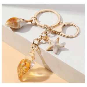 Porte-clés coquillage, charme en acrylique doux océanique, cadeau inspiré de la plage pour les amoureux, accessoire de mode tendance, porte-clés coquillage - Product Image 6