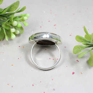 แหวนพลอยโมราสีเงินธรรมชาติสีเงินสเตอริง925ลูกแพร์เจียระไนเพชรการตั้งค่าแบบฝังเพชรสำหรับคู่รักมีสไตล์22x22mm - Product Image 6