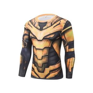 2026 Vente en gros Rashguard sublimé pour homme, manches longues, séchage rapide, léger, Spandex/Nylon 240g, coupe confortable, logo personnalisé - Product Image 1