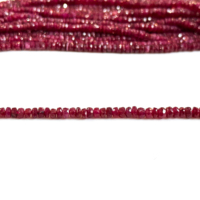 Perles de rubis longido naturelles facettées en forme de rondelle pour la fabrication de bijoux, 2,5-5 mm, pierres précieuses en vrac, perles de rubis, par le fabricant, en vrac