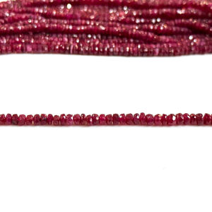 Natural Longido Ruby Faceted Rondelle <b>Beads</b> for Jewelry Making Supplies 2.5-5mm Ruby Loose Gemstones <b>Beads</b> By Manufacturer Bulk - Product Image 4