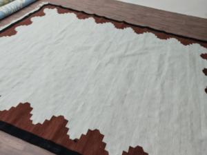 ที่มีคุณภาพสูง8x10ที่ทันสมัยดาริพรมปูพื้นแบบดั้งเดิม Farsh-E ชุดผ้าฝ้ายทอมือสีน้ำตาลเบจที่สวยงาม - Product Image 3