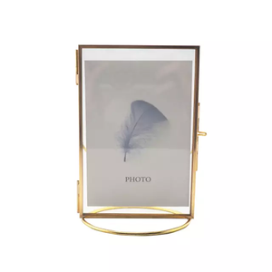 Cadre Photo élégant décor de table métal et verre pour décoration murale cadre en verre couleur or suspension murale cadre Photo de salon - Product Image 3