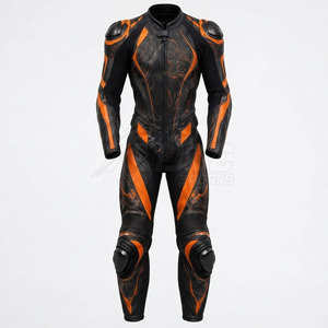 Traje de Motocicleta de Cuero Personalizado, Resistente al Viento, Tallas Grandes, Ropa de Carreras Premium, Transpirable, para Pilotos de Pista y Conducción al Aire Libre, Directo de Fábrica - Product Image 5