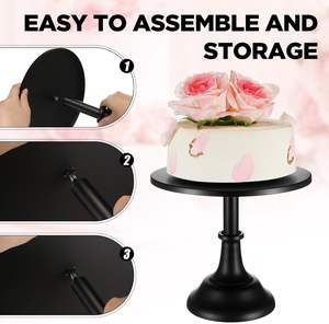 ขาตั้งเค้กโลหะดีไซน์หรูสำหรับงานแต่งงานและงานเฉลิมฉลอง เหมาะสำหรับจัดแสดงขนมหวานแสนอร่อย ราคาขายส่ง - Product Image 3