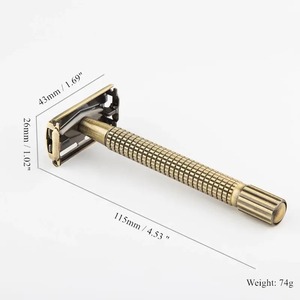 Best Top Quality Precious Natural Material Black Silver <b>Razor</b> Brush Handle Cut Throat <b>Razor</b> Brush <b>Set</b> - Product Image 5