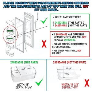 240324502 New Plastic Door Bin <b>Shelf</b> Compatible with Frigidaire for Kenmore Electrolux Refrigerator Parts for Household Use - Product Image 5