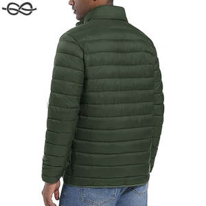 Chaquetas acolchadas ligeras para hombre, chaqueta de invierno hinchada cálida con cuello levantado, Abrigo acolchado repelente al agua a prueba de viento para clima frío - Product Image 3