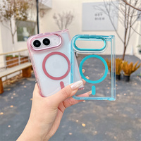 Coque de téléphone pliable transparente, anti-rayures, antichoc, avec charge magnétique sans fil, pour Apple iPhone Duo Fashion