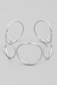 Bracelet ouvert ligne en métal doré 18 carats Bijoux personnalisés Version géométrique large laiton galvanisé PAR HF CRAFTS - Product Image 2