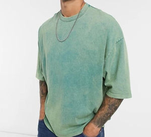 Camiseta de Gran Tamaño Lavada al Ácido Personalizada de Alta Calidad, Moda Urbana, Manga Corta, Ropa Casual, Camiseta al por Mayor para Hombre - Product Image 2