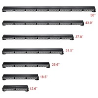 18,5 "12V 24V 36w Doble fila Led Rojo Azul Verde Ámbar Intermitente Advertencia Led Luz estroboscópica