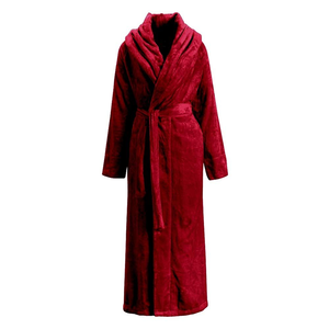 Robe de chambre en molleton de flanelle en peluche de luxe Ensemble de peignoirs d'hiver à col à capuche pour femmes - Product Image 1