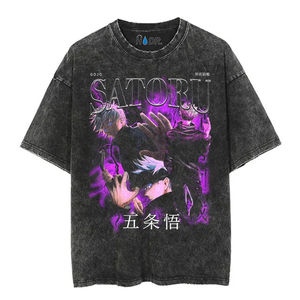 Streetwear unisexe à manches longues en coton délavé à l'acide de haute qualité personnalisé t-shirt vintage surdimensionné délavé pour hommes - Product Image 4