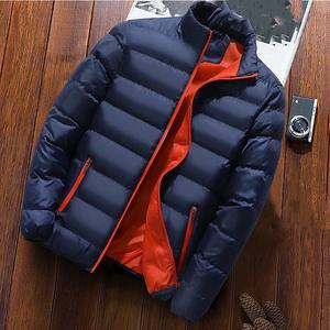 เสื้อโค้ทขนเป็ดให้ความอบอุ่นสำหรับผู้ชายเสื้อแจ็คเก็ตขนเป็ดแบบซิปคอตั้งสำหรับฤดูหนาวปี2024โลโก้ที่กำหนดเองได้ - Product Image 3