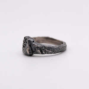 Handmade 925 Sterling Silver Vintage Wedding Band Ring Engagement & Anniversary Organic Unisex Rugged Look Turkey Made <b>Gift</b> - Product Image 3