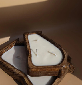 เทียนชามแป้งไม้แกะสลักด้วยมือปลอดสารพิษขี้ผึ้งถั่วเหลือง 100% เหมาะสําหรับของขวัญวันหยุดโลโก้ที่กําหนดเองผลิตในเวียดนาม - Product Image 4