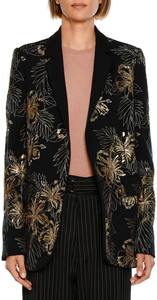 AWAIS HOUSE Manteau court d'hiver en velours rouge de luxe pour femmes en polypropylène Blazer Broderie de cristal faite à la main Écologique - Product Image 2