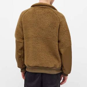 Veste en polaire sherpa à logo brodé personnalisé de haute qualité en gros, col montant, respirante, coupe-vent, hiver, homme, décontractée - Product Image 3