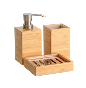 Ensemble de bain en bois taille personnalisée prix de gros ensemble de salle de bain ensemble de salle de bain en bois naturel pour la maison produits Top tendance - Product Image 4