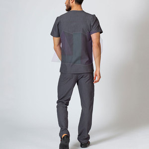 ชุดสครับผ้าฝ้ายเนื้อนุ่ม ยืดหยุ่น ดีไซน์เรียบหรู น้ำหนักเบา เป็นมิตรกับสิ่งแวดล้อม สวมใส่สบายสำหรับผู้ชาย - Product Image 2