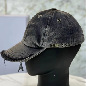 Casquettes de baseball en détresse personnalisables OEM Chapeaux de camionneur extérieurs réglables à 5 panneaux Style de rue Caractéristiques communes du tissu sportif - Product Image 1