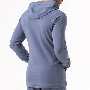 Sudadera con capucha de gimnasio personalizada para hombre, ropa de calle, sudaderas con capucha en blanco para invierno, deportes ajustados, entrenamiento, correr, chándal de algodón - Product Image 2