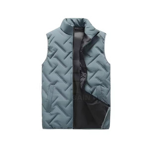 Veste matelassée légère sans manches pour homme, vêtements d'extérieur chauds pour l'hiver Gilet matelassé élégant pour homme - Product Image 3