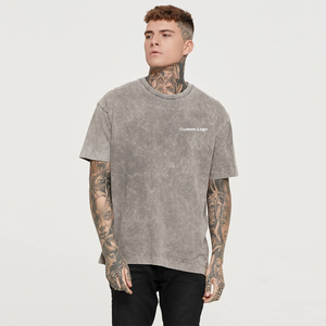 T-SHIRT oversize gris délavé à l'acide - Product Image 3