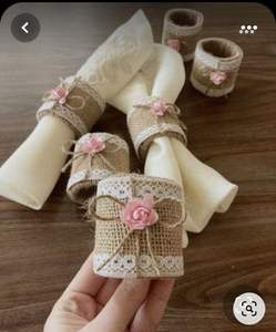 Made of Rattan Round Shape Table Accessories Napkin Rings Home and Kitchen Ware <b>Tissue</b> Holding Rings Affordable Price - Product Image 5