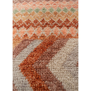 Alfombra de Lana Anudada a Mano de Gran Tamaño Manchaha, Diseño Rectangular con Patrón de Parches Rojos y Naranjas para Pasillo, Alfombra para Habitación de 9x12 - Alfombras Jaipur US - Product Image 3