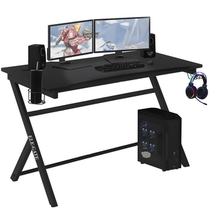 Scrivania PC Moderna di Alta Qualità per Gamer, Durevole ed Ergonomica con Superficie in Carbonio e Melamina, LED per Casa e Ufficio - Product Image 1