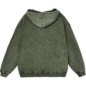 Sweats à capuche légers lavés à l'acide hommes 100% coton pull Streetwear surdimensionné Vintage sweat à capuche lavé - Product Image 2