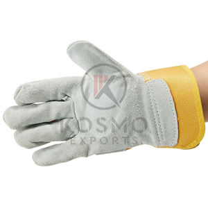 Gants de sécurité en cuir de vache de haute qualité directe d'usine gants de travail économiques à vendre - Product Image 6