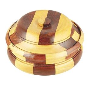 Diseño de lujo La mejor caja de madera Chapati Artesanías hechas a mano de buena calidad 2 colores Caja de madera Chapati Home Hotel Mesa de comedor Uso - Product Image 1