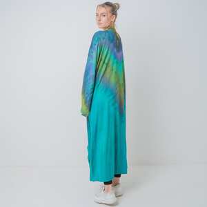 Kimono de talla única de último diseño con cinturón, Kimono hermoso con tela de rayón, diseño de tinte de corbata hecho a mano, Kimono para mujer - Product Image 3
