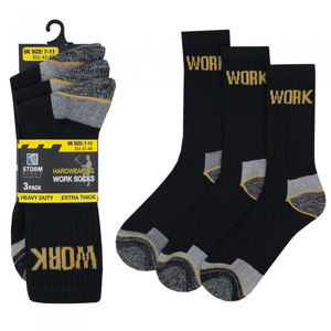 Nouveau 2023 vente en gros hommes rembourré coton Durable Work Gear Crew chaussettes avec évacuation de l'humidité Sport chaussettes de travail robustes - Product Image 1