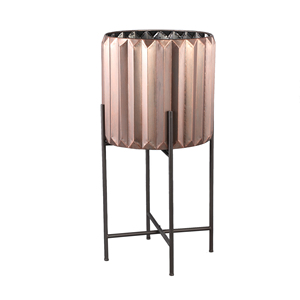 Hot Selling Durable Copper Round Iron Pot Modern Design Home Decor Metal Base Planter/<b>Vase</b> Garden Plants Versatile <b>Vases</b> Product - Product Image 1