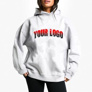 Sudadera con Capucha de Doble Cabeza, Corte Cuadrado, Lisa, Antiarrugas, Ropa para Niñas, Felpa de Algodón Suave, Estampado en Serigrafía, Sin Cordones, Precio de Fábrica - Product Image 1