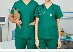 Ensembles de gommages médicaux gris unisexe pour infirmières et médecins Uniformes hospitaliers élégants - Product Image 2