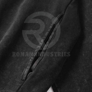 Sweat-shirt en éponge française de style design haut de gamme Streetwear sweat-shirt à col rond surdimensionné délavé à l'acide - Product Image 3